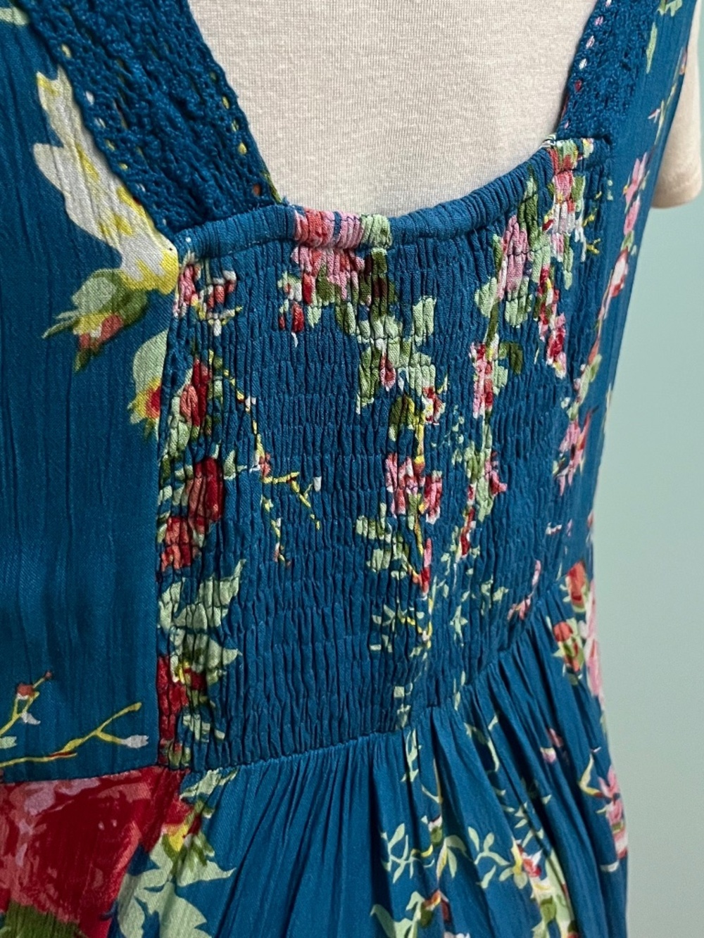 April Cornell maxi -dress with full tiered skirt, Sz M - Picture 5 of 7